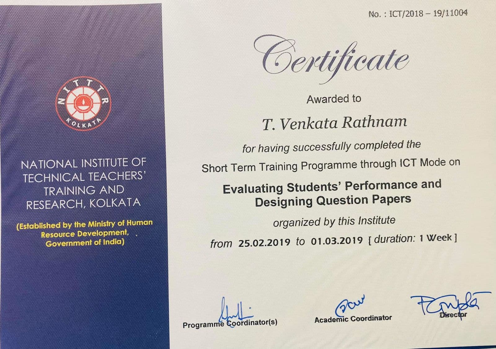 Certificate 3